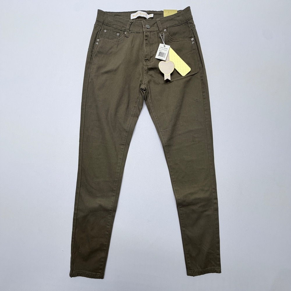 Buzz Jeans Olive Green Skinny Stretch Pants Size 9/10 OLIVE New With Tags